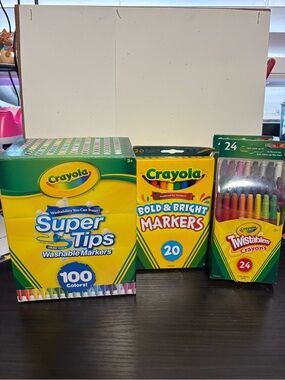 Crayola coloring markers and twist crayons